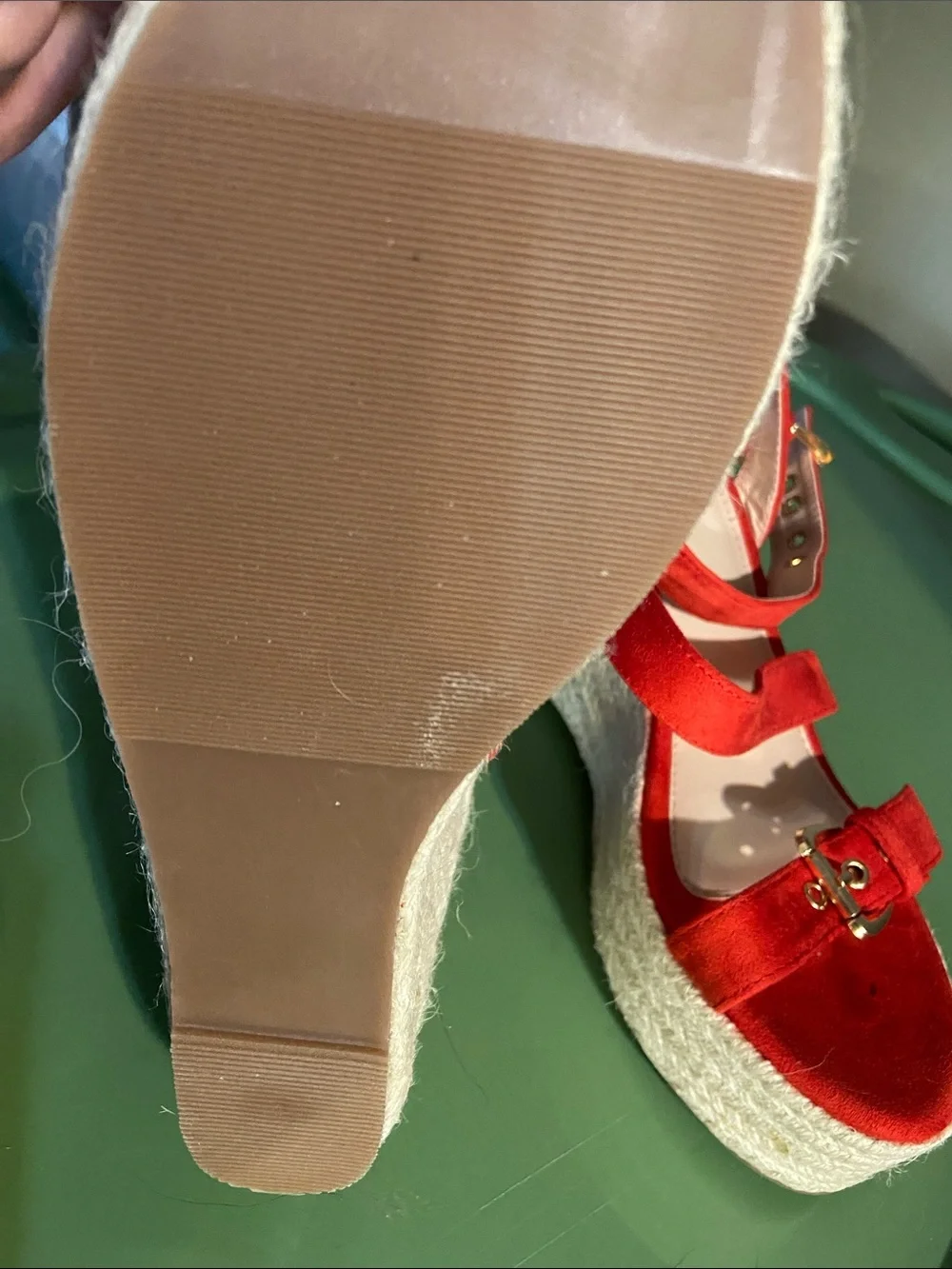 Cute Red Suede Espadrilles 8.5 / 39